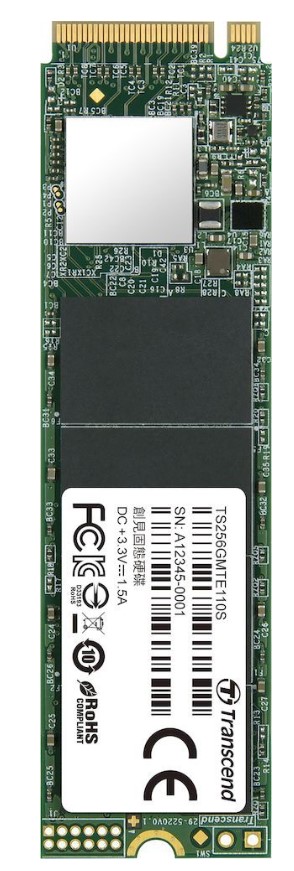 Внутренний SSD-накопитель Transcend MTE110S 256Gb, M.2 2280, PCIe Gen3 x4. 3D TLC, TS256GMTE110S