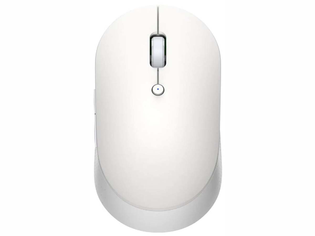 Мышь беспроводная Xiaomi MI Dual Mode Wireless Mouse Silent Edition, Bluetooth, 1300dpi, Белый HLK4040GL