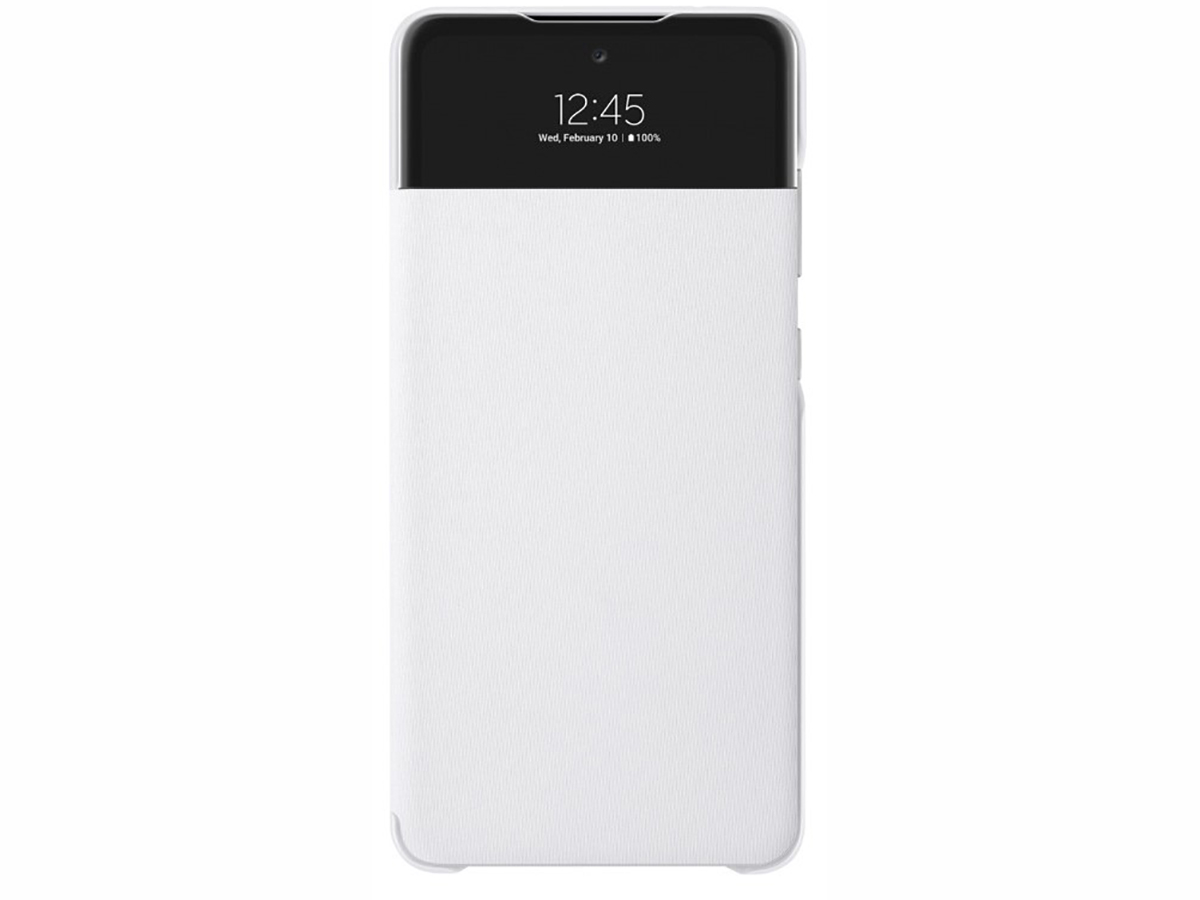 Чехол-книжка Samsung Smart S View Wallet Cover для смартфона Samsung Galaxy A72, Поликарбонат/полиуретан, Белый, EF-EA725PWEGRU