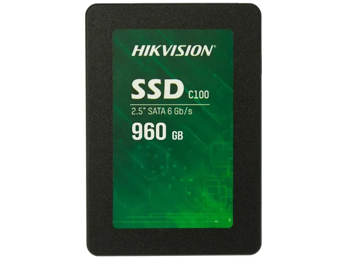 Внутренний SSD-накопитель Hikvision C100, 960GB 2,5” SATA-III, TLC 3D NAND, 320 TBW, Черный HS-SSD-C100/960G