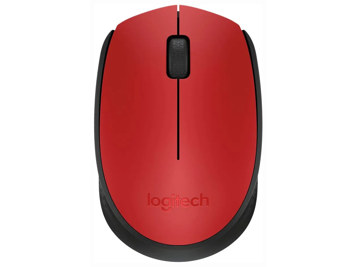 Мышь беспроводная Logitech M170, 1000dpi, Wireless, Красный/Черный, 910-004648 - фото 1