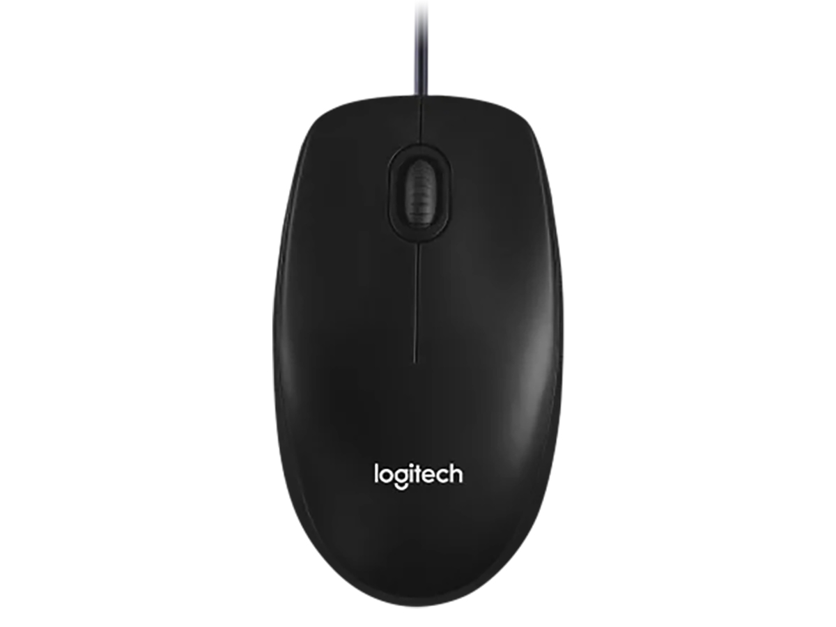 Мышь проводная Logitech M100r, 1000dpi, USB Черный 910-006765 - фото 1