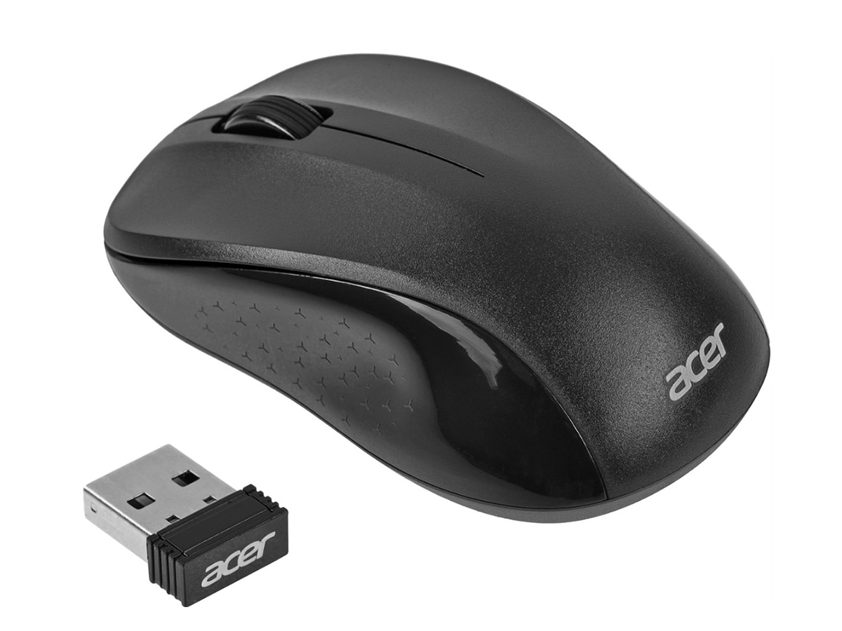 Мышь беспроводная Acer OMR302, 1200dpi, Wireless/USB, Черный ZL.MCECC.01X